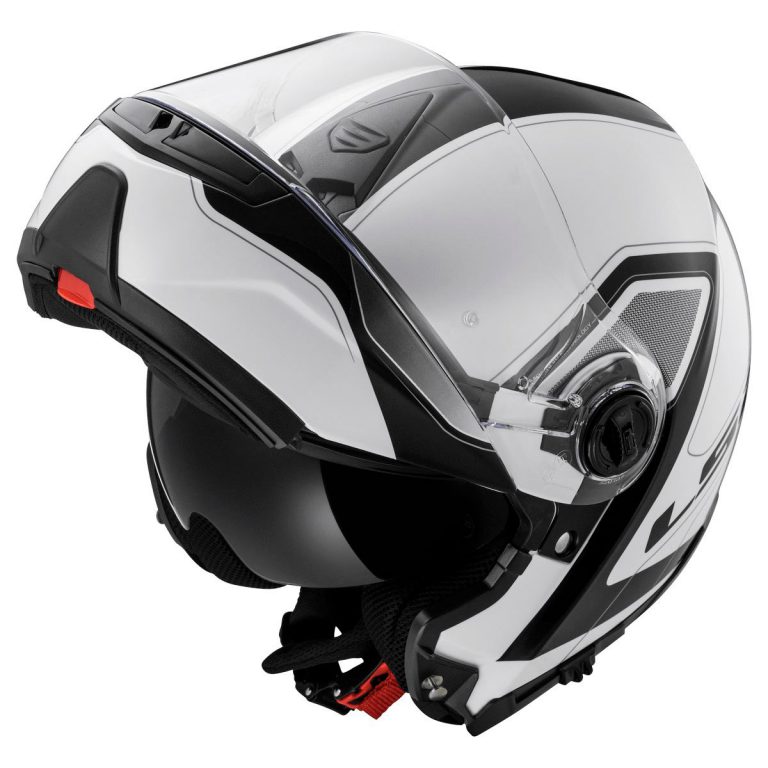 Casco LS2 STROBE CIVIK modular. Casco de moto abatible color blanco.