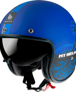 Casco helmet mt of507sv le mans 2 sv cafe racer b7 matt azul jet