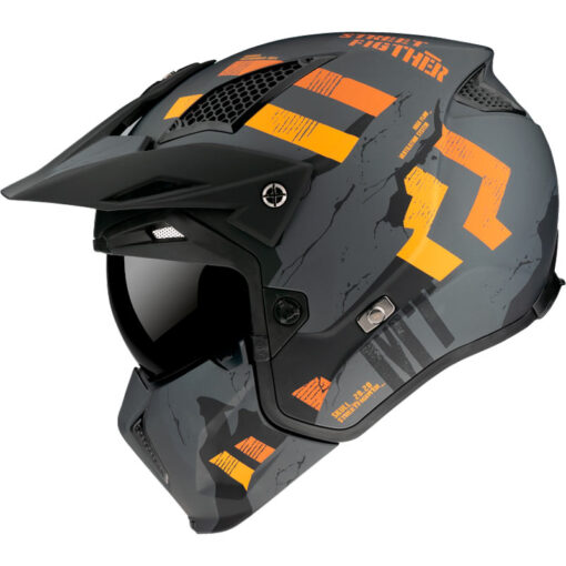 Casco MT STREETFIGHTER SKULL2020 A12 MATE GRIS Convertible